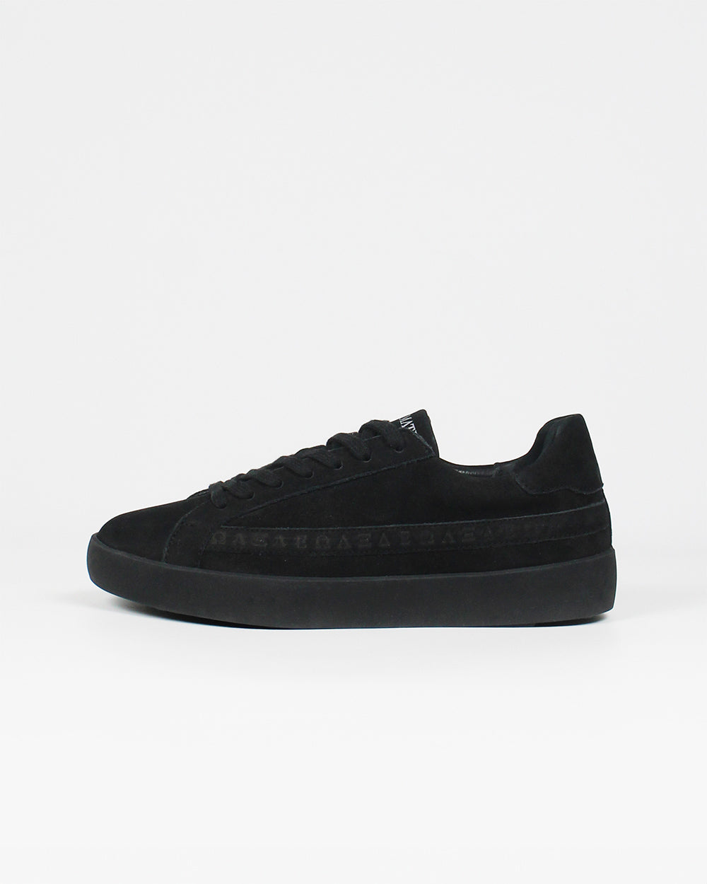 Olympus Low Top Trainers - Black Nubuck Leather