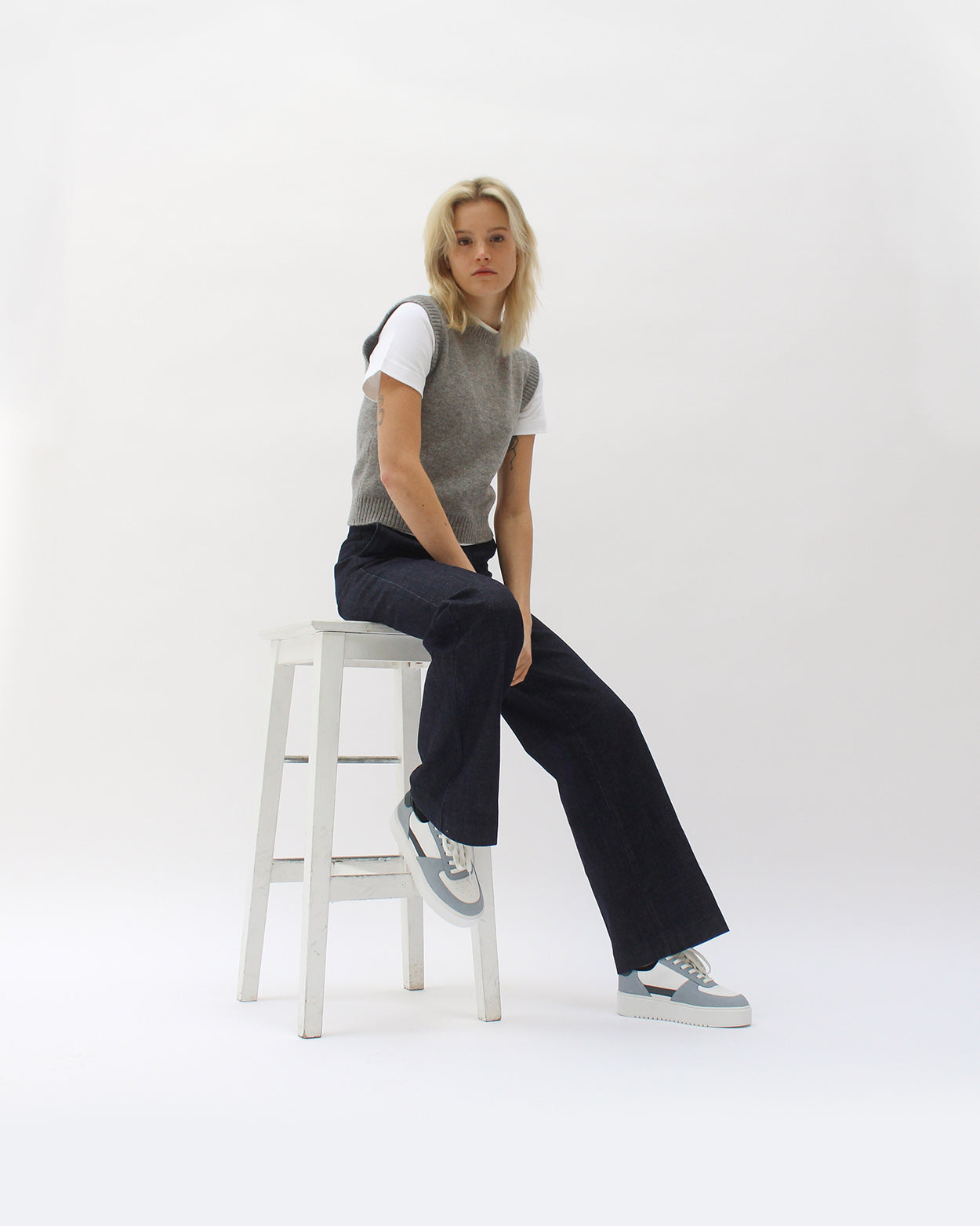 Apollo - Sky & Denim Blue Nubuck & White Leather