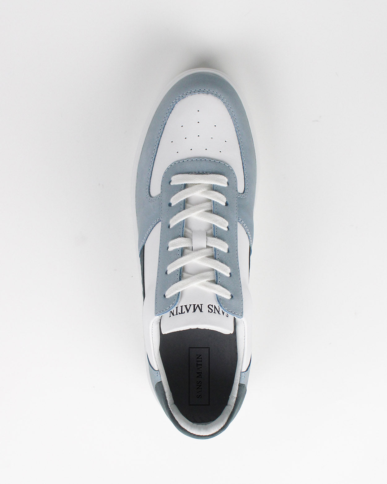 Apollo - Sky & Denim Blue Nubuck & White Leather