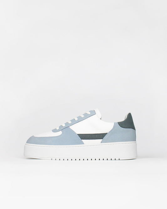 Apollo - Sky & Denim Blue Nubuck & White Leather