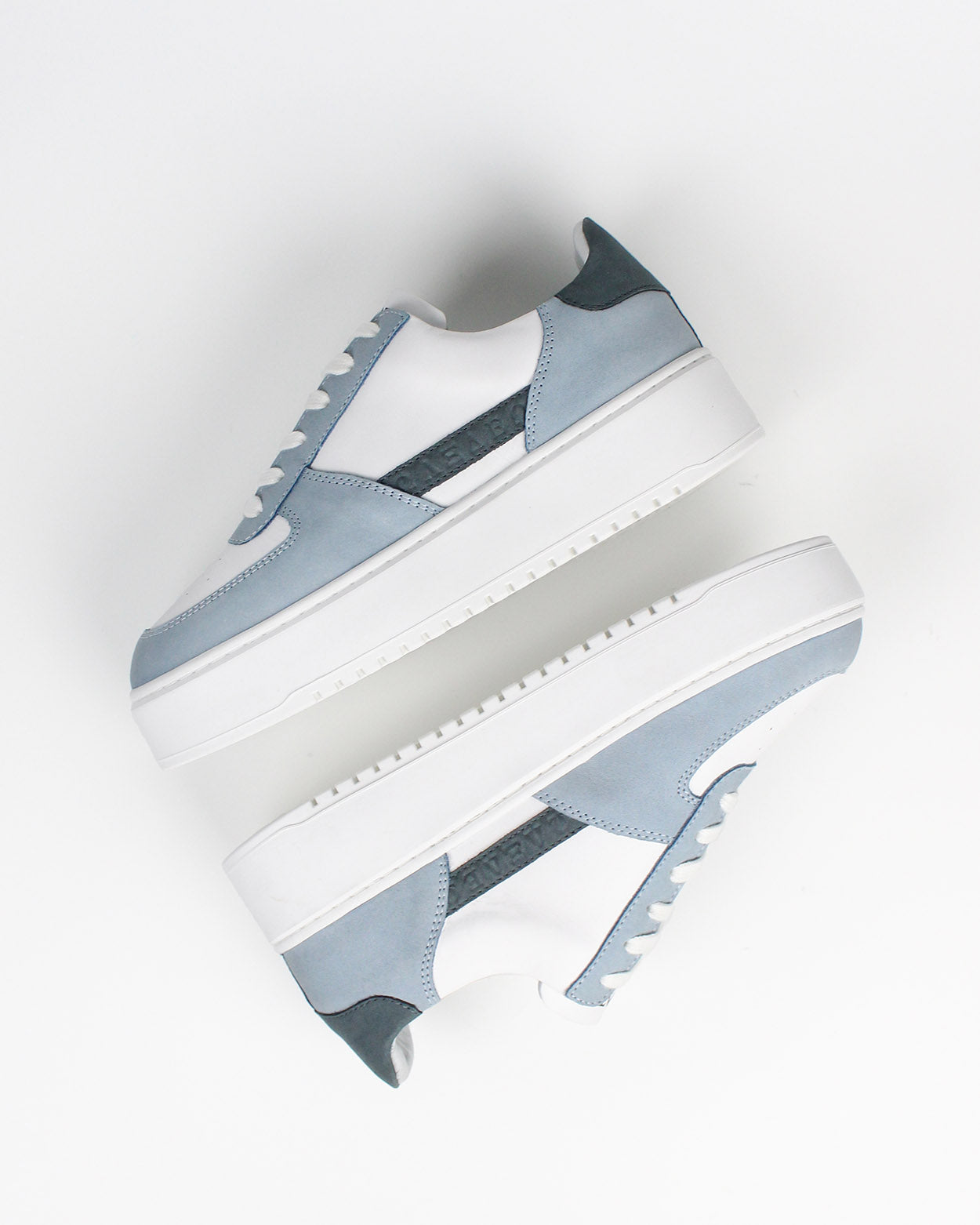 Apollo - Sky & Denim Blue Nubuck & White Leather
