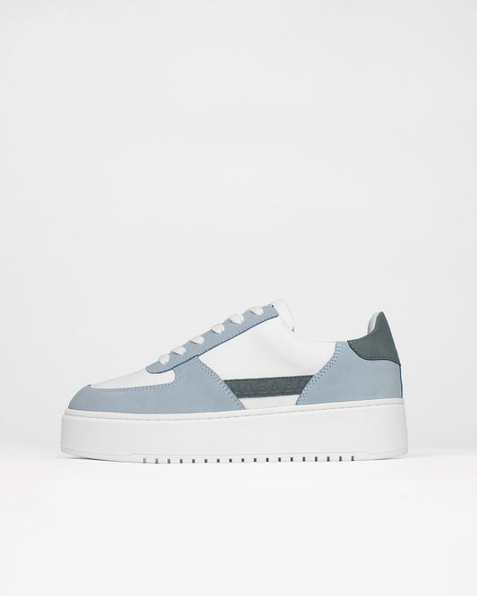 Apollo - Sky & Denim Blue Nubuck & White Leather