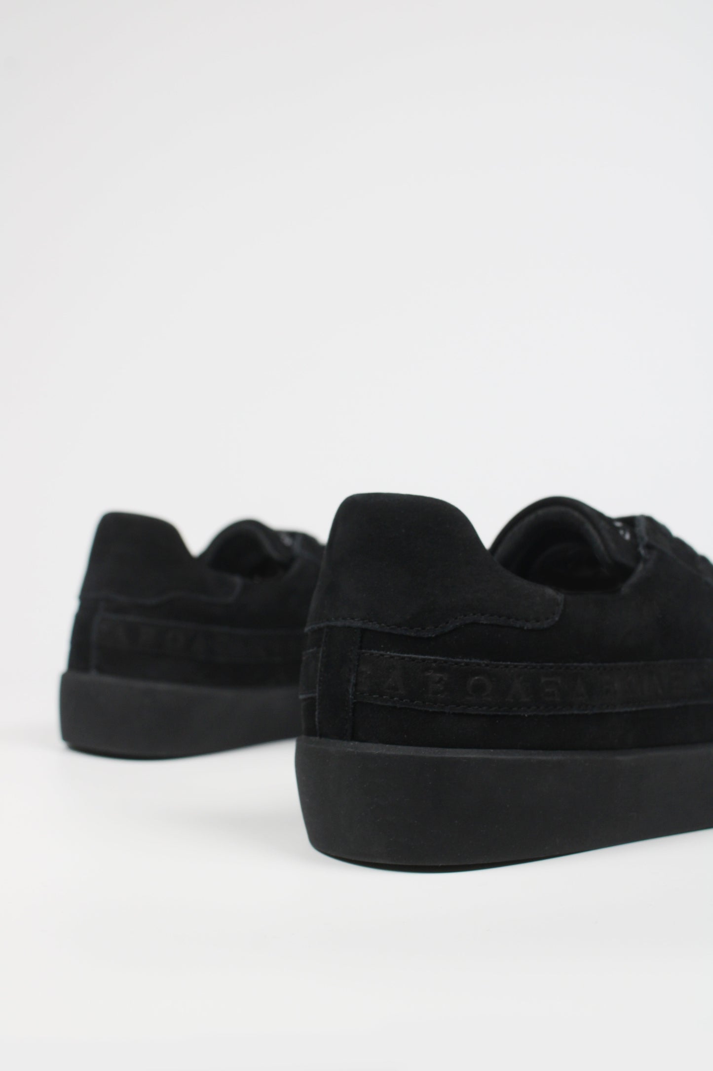 Olympus Low Top Trainers - Black Nubuck Leather